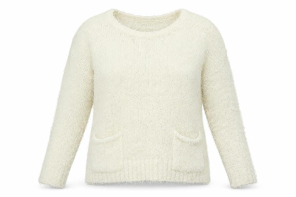 Interationale Womens White   Pullover Jumper Size 12