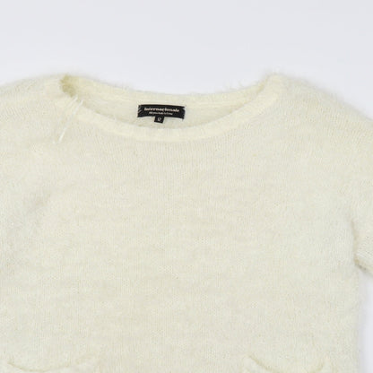Interationale Womens White   Pullover Jumper Size 12