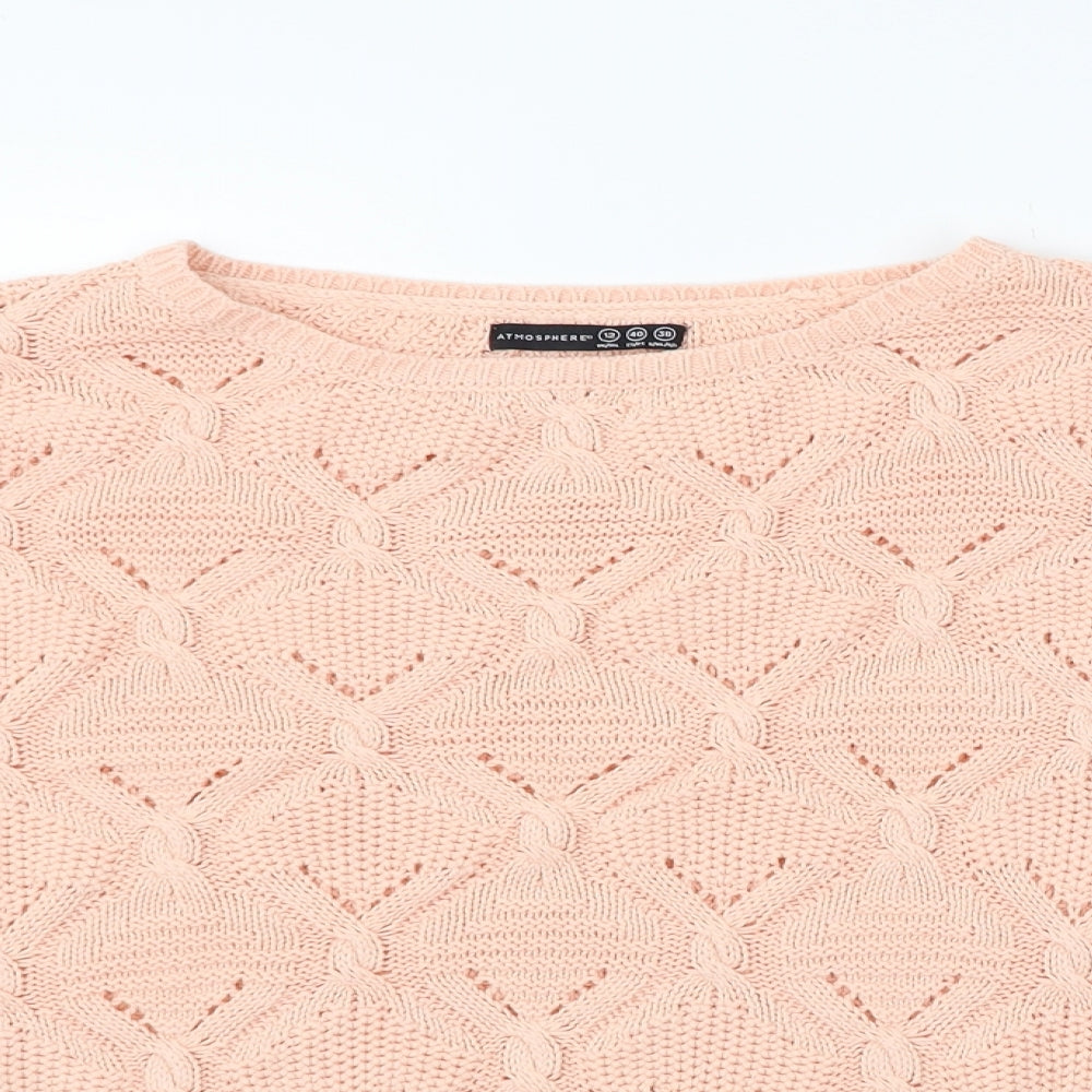 Atmosphere Womens Orange   Henley Jumper Size 12