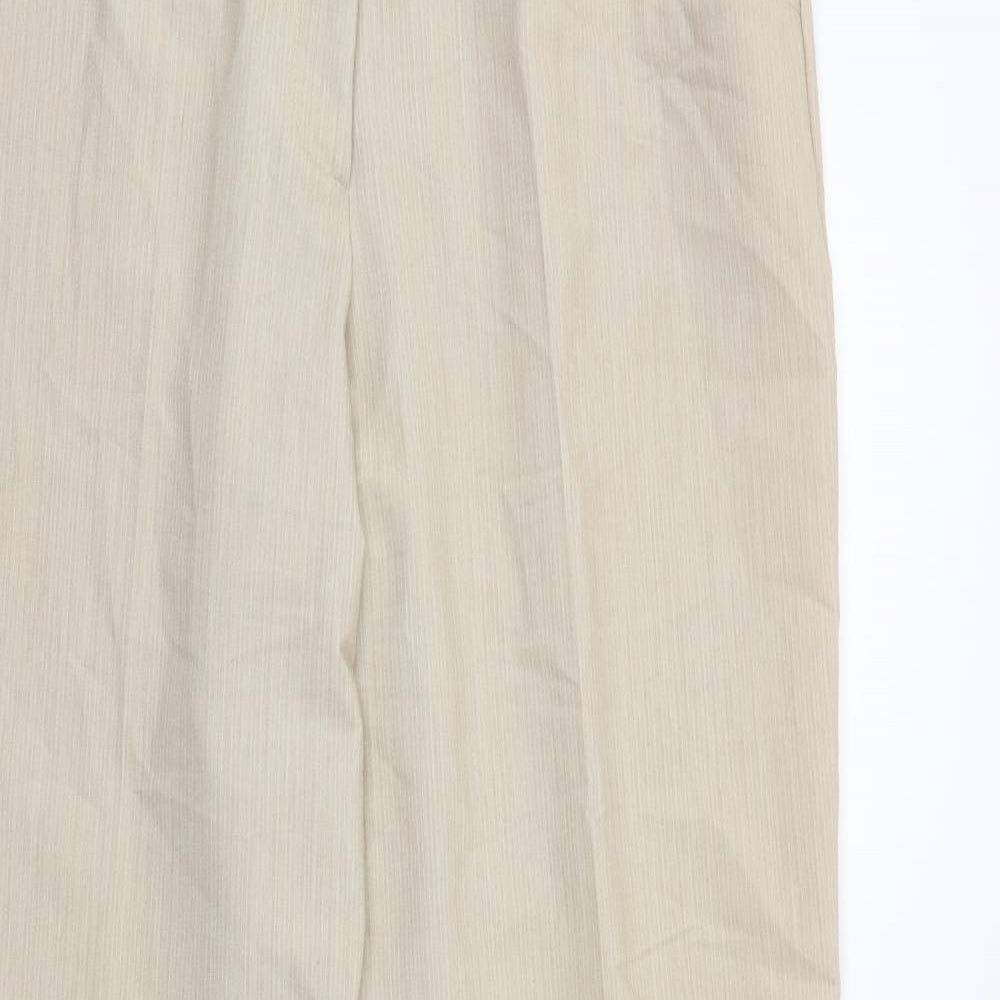 M&Co Womens Beige   Trousers  Size 18 L28 in