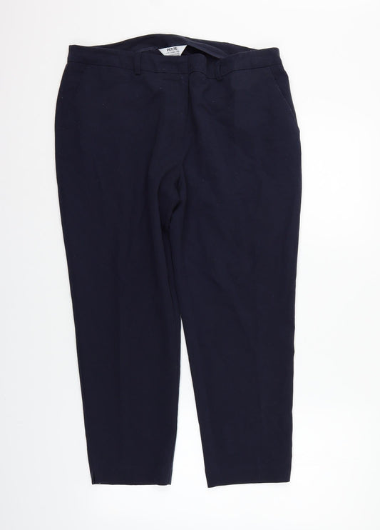 Dorothy Perkins Womens Blue   Trousers  Size 14 L23 in