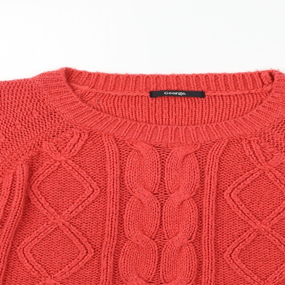 George Womens Red   Pullover Jumper Size 12