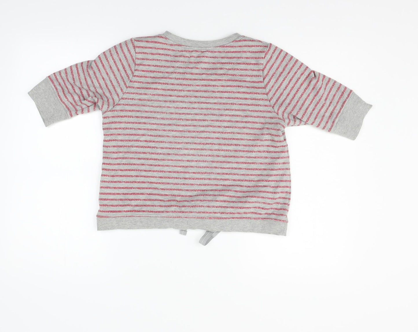 Angel Womens Grey Striped  Pullover Jumper Size XS