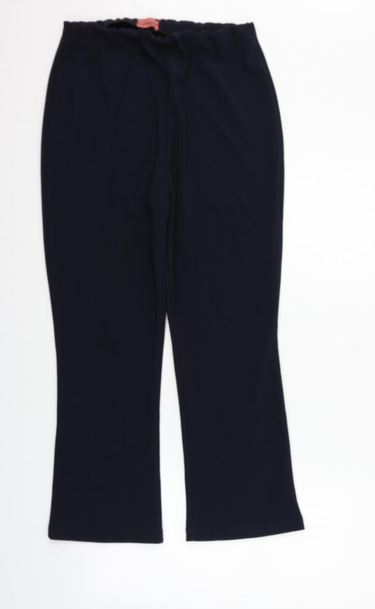 MORGAN JANE Womens Blue   Trousers  Size 12 L24 in - Elastic Waist Band