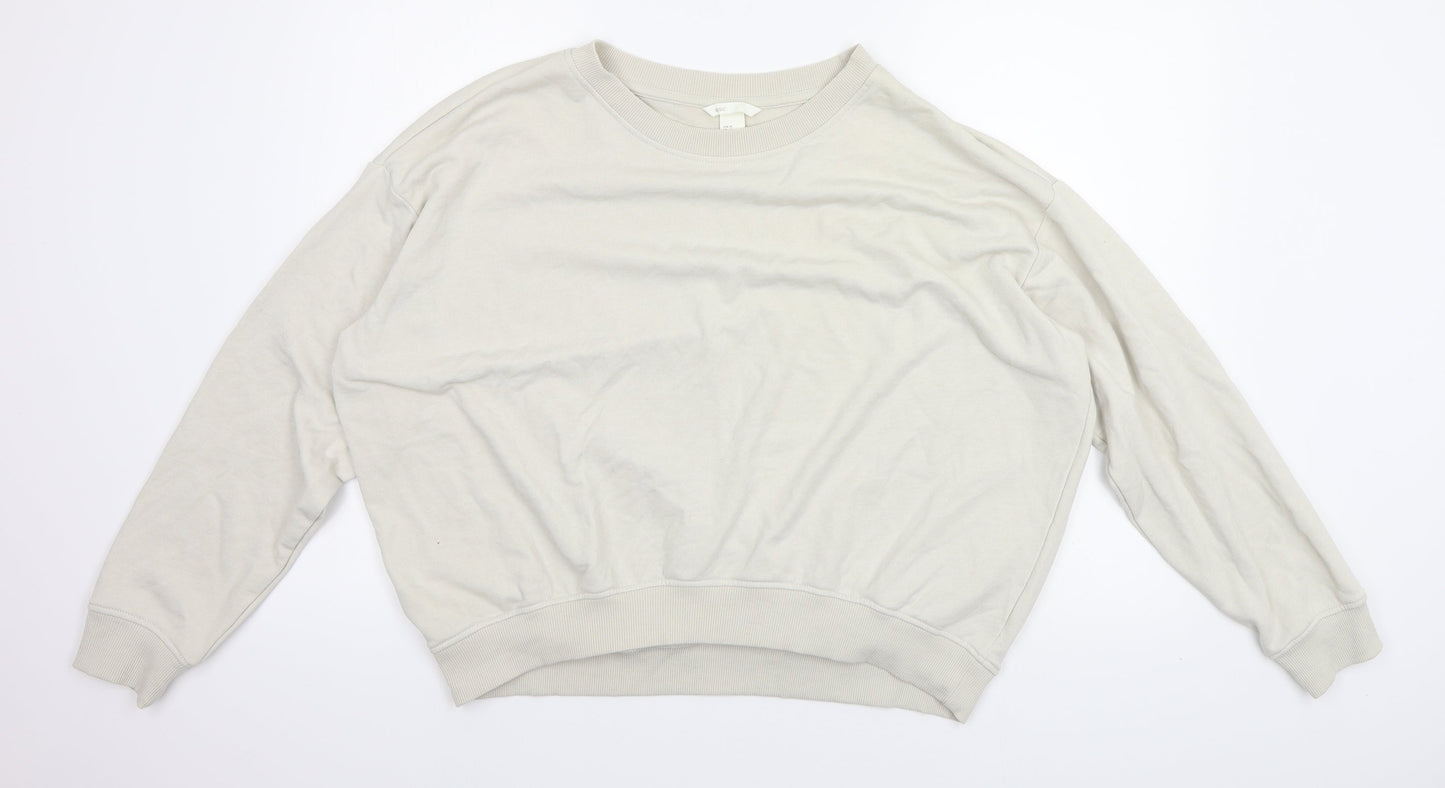 H&M Womens Silver   Pullover Jumper Size M