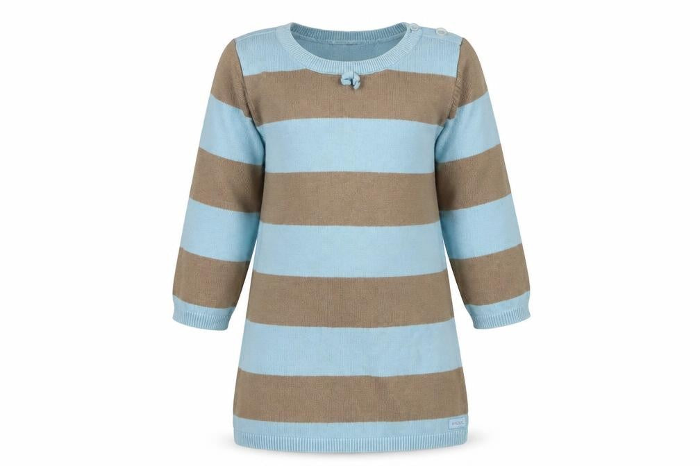 Mexx Girls Blue Striped  Jumper Dress  Size 18-24 Months