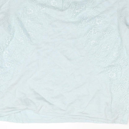 Coast Womens Blue Floral  Basic Blouse Size M