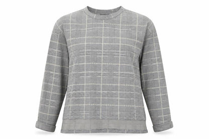 Primark Womens Grey Check  Basic T-Shirt Size S