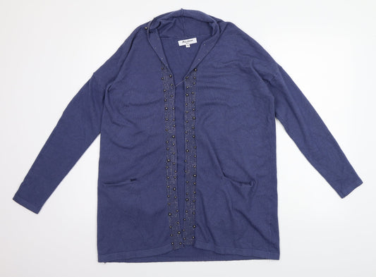 miss charm Womens Blue   Cardigan Jumper Size L