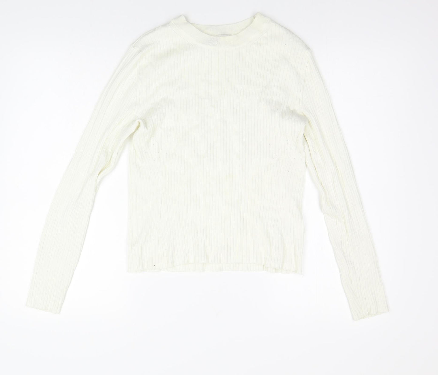Divided by H&M Girls Ivory   Basic T-Shirt Size L