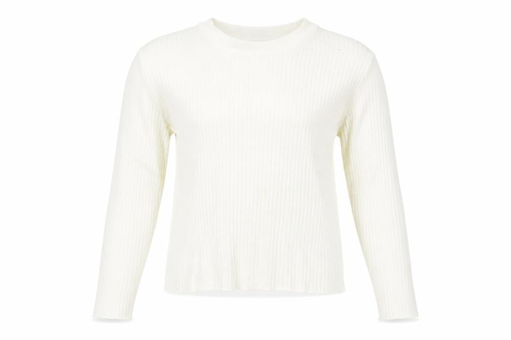 Divided by H&M Girls Ivory   Basic T-Shirt Size L