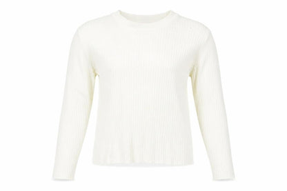 Front view of Divided by H&M girls’ ivory basic t-shirt, size L