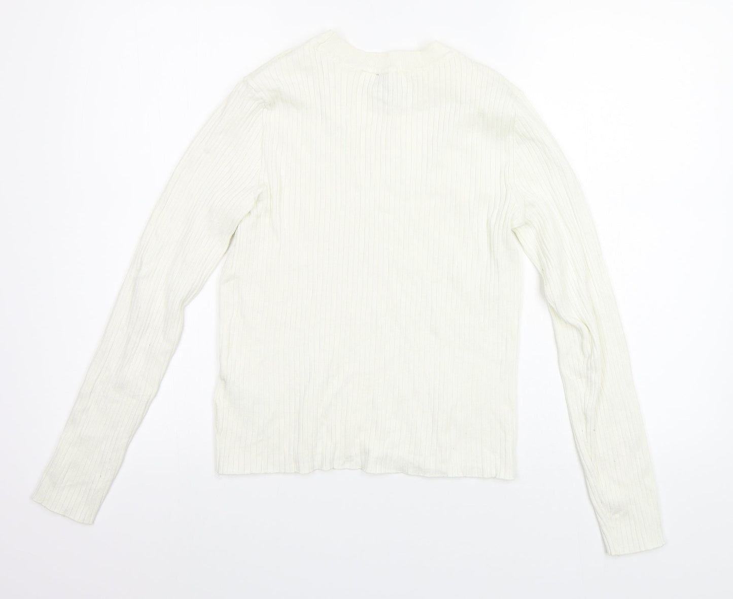 Divided by H&M Girls Ivory   Basic T-Shirt Size L