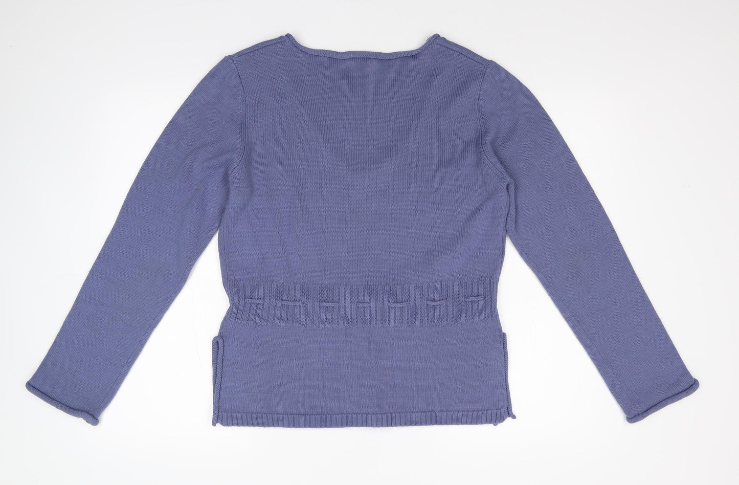 South Womens Blue  Knit Pullover Jumper Size 16