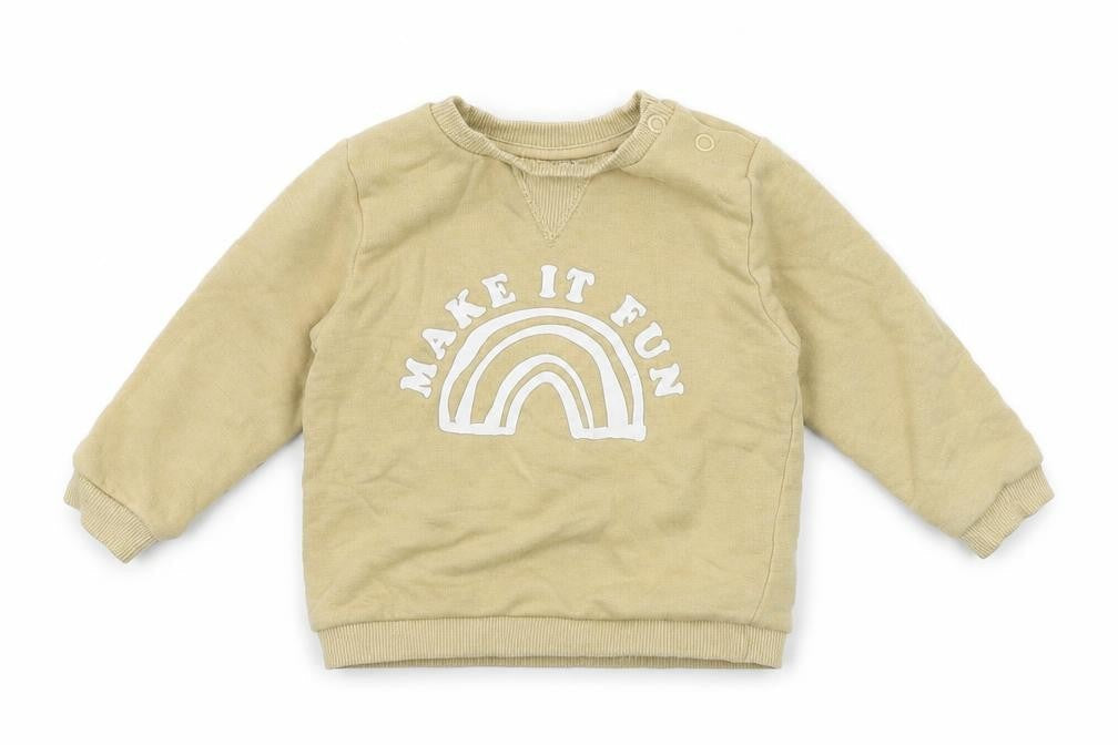 F&F Girls Beige   Basic  Size 9-12 Months