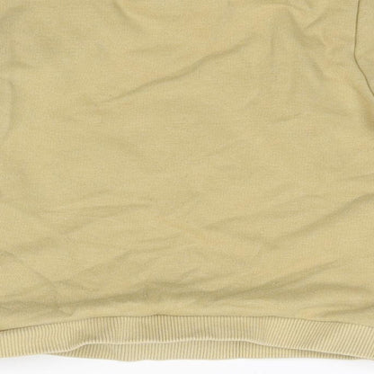 Brand and care label for F&F girls’ beige basic, size 9-12, months