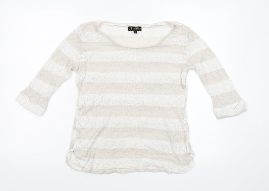 New Look Womens Multicoloured Striped Knit Pullover Jumper Size 12