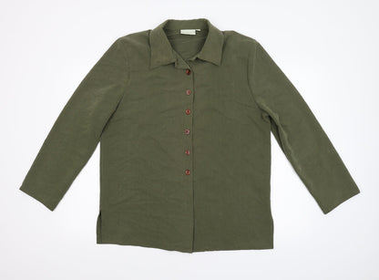 Preloved Holmewood Womens Green   Basic Blouse Size 14 - Front
