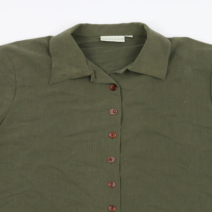 Preloved Holmewood Womens Green   Basic Blouse Size 14 - Detail