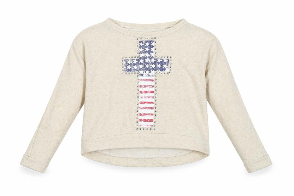 Sophie Girls Beige   Pullover Sweatshirt Size 8-9 Years