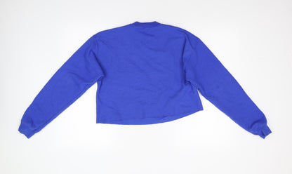 Preloved River Island Girls Blue   Pullover Sweatshirt Size 11-12 Years - Front