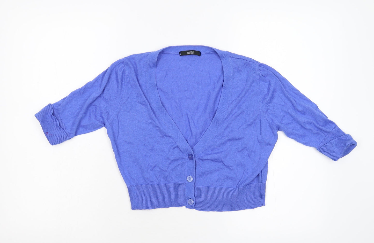 Marks & Spencer Womens Blue  Knit Cardigan Jumper Size 12