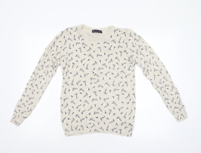 Marks & Spencer Womens Beige  Knit Pullover Jumper Size 12