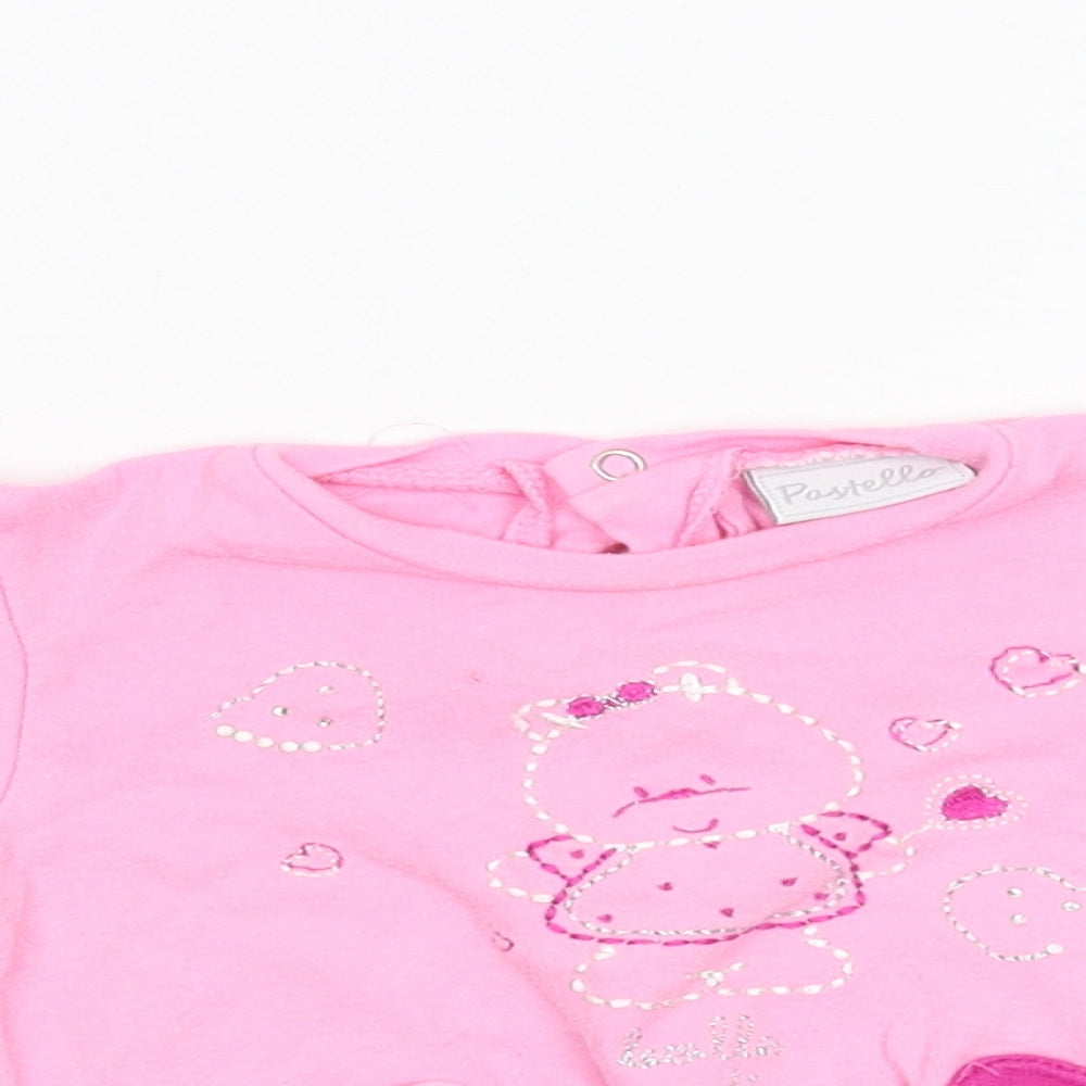 Pastello Baby Pink   Basic T-Shirt Size 6-9 Months