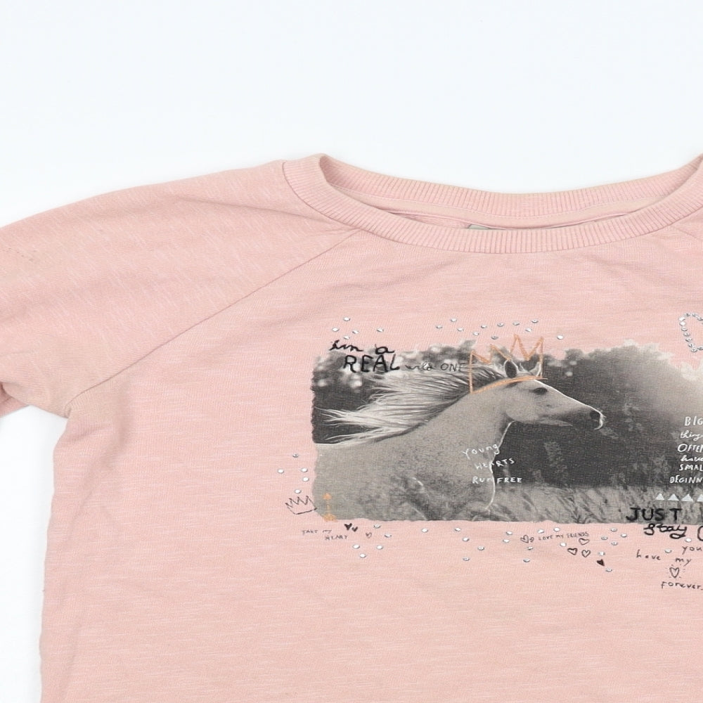 NEXT Girls Pink   Pullover Sweatshirt Size 8 Years