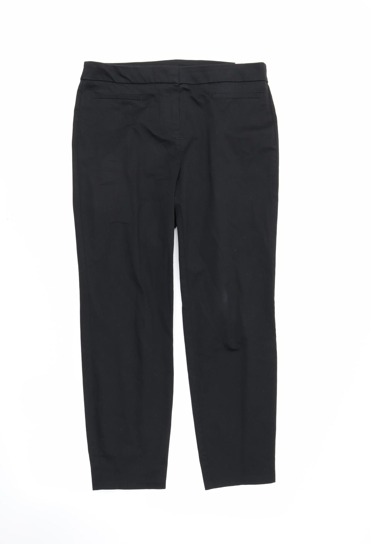 Preworn Womens Black   Trousers  Size 12 L26 in