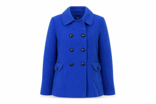 M&Co Womens Blue   Overcoat Coat Size 14