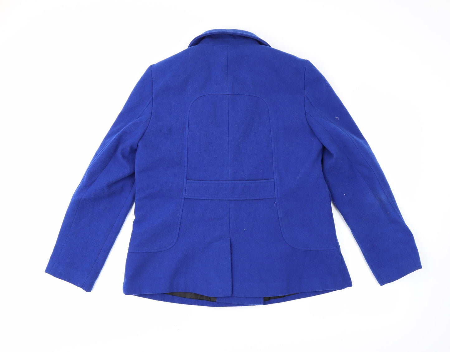 M&Co Womens Blue   Overcoat Coat Size 14