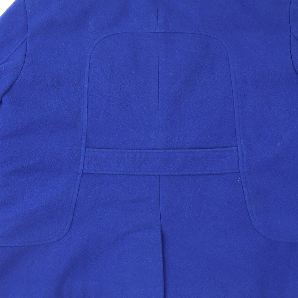 M&Co Womens Blue   Overcoat Coat Size 14