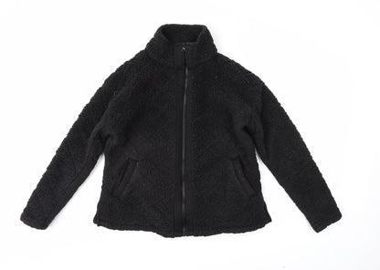 Next Womens Black   Full Zip Jumper Size M