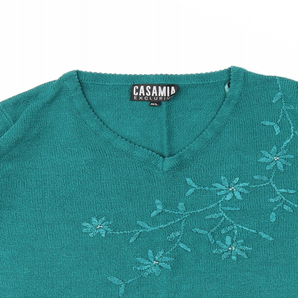 CASAMODA Womens Green   Pullover Jumper Size M