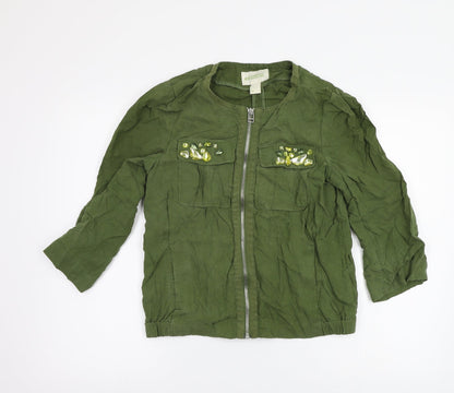 H&M Womens Green   Jacket  Size 6  - studded detail