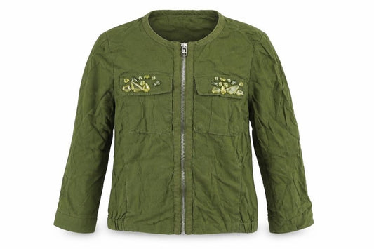 H&M Womens Green   Jacket  Size 6  - studded detail