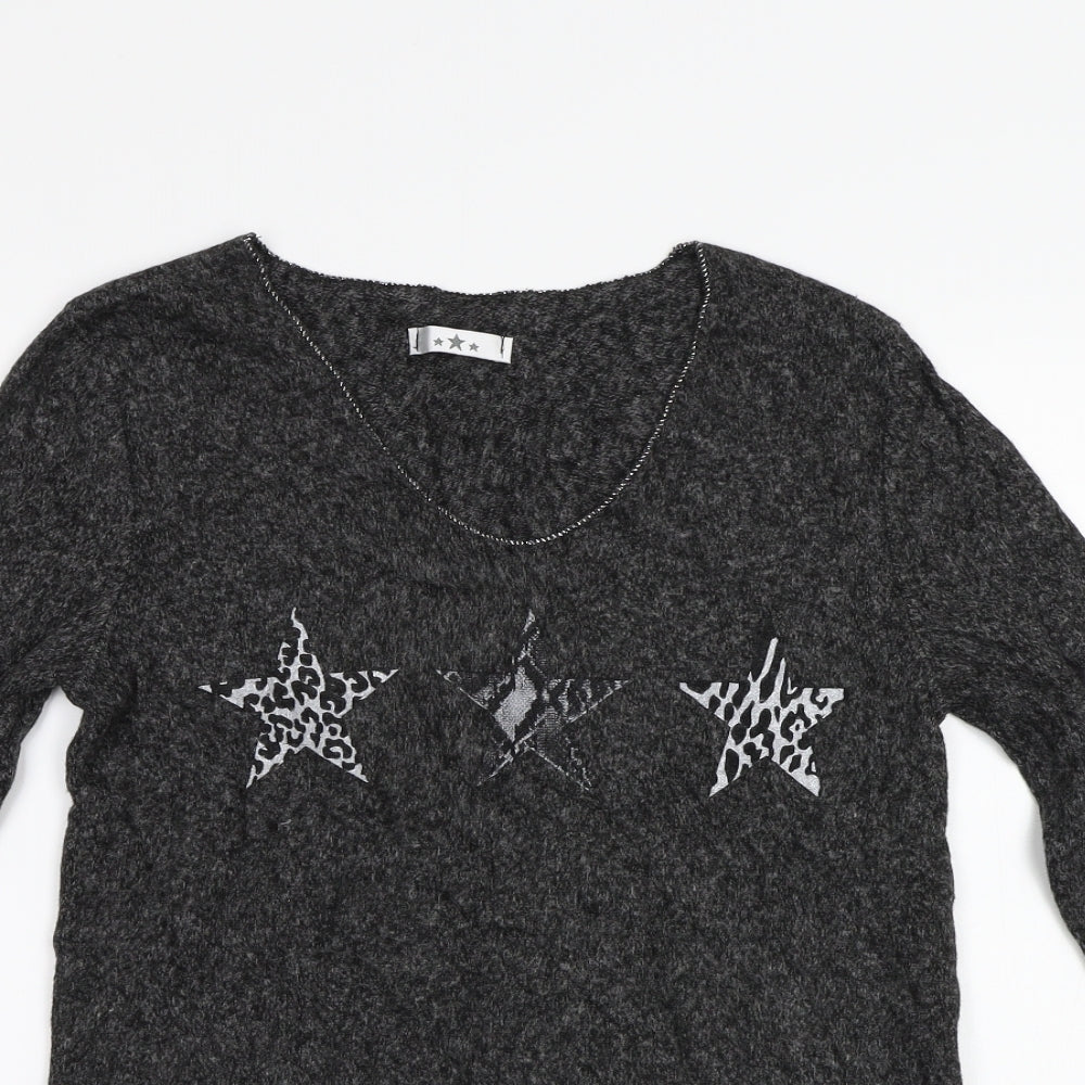 Preworn Womens Grey   Pullover Jumper Size S  - Stars