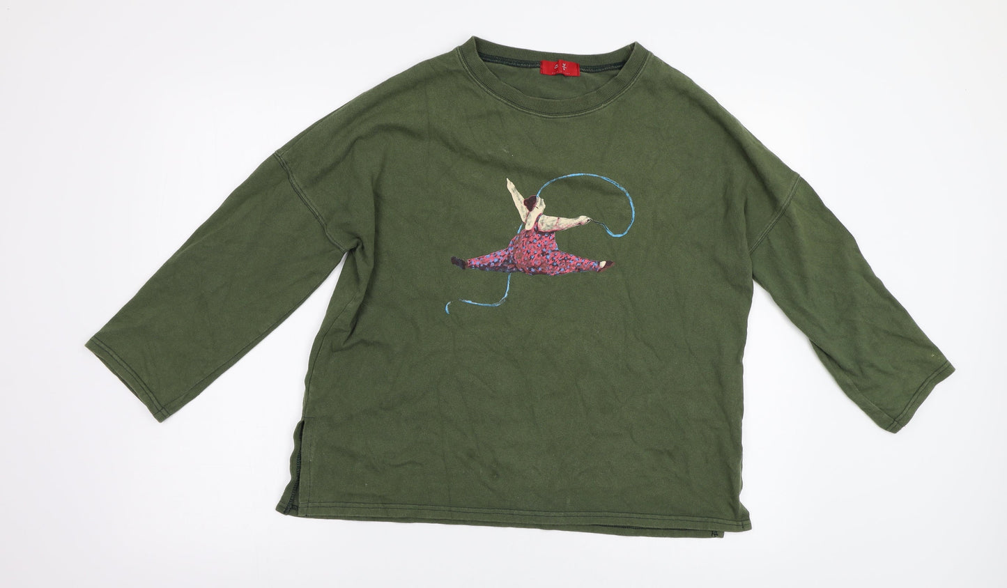 Preworn Womens Green   Pullover Sweatshirt Size 8