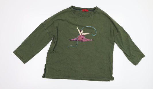 Preworn Womens Green   Pullover Sweatshirt Size 8