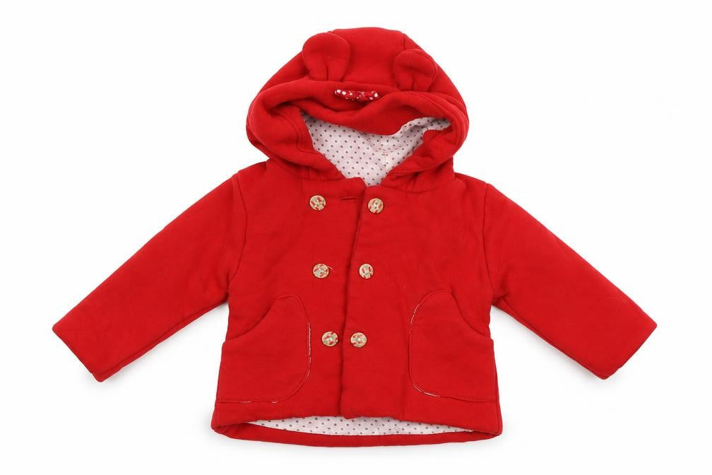 Bibicola Baby Red   Basic Coat Jacket Size 18 Months  - Minnie Mouse