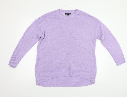 New Look Womens Purple   Henley Jumper Size L