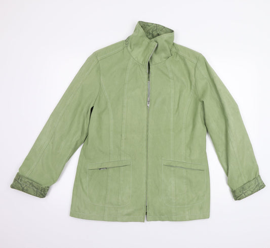 Fashion Style Womens Green Houndstooth  Jacket  Size 10