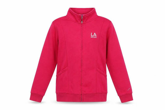 LA Gear Girls Pink Houndstooth  Full Zip Sweatshirt Size 11-12 Years