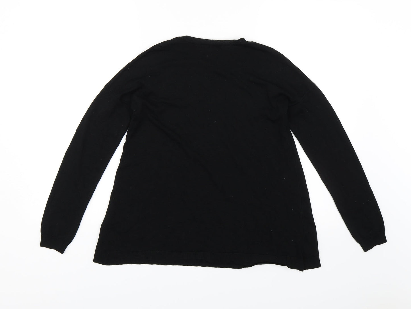 Atmosphere Womens Black  Rayon Pullover Jumper Size 12
