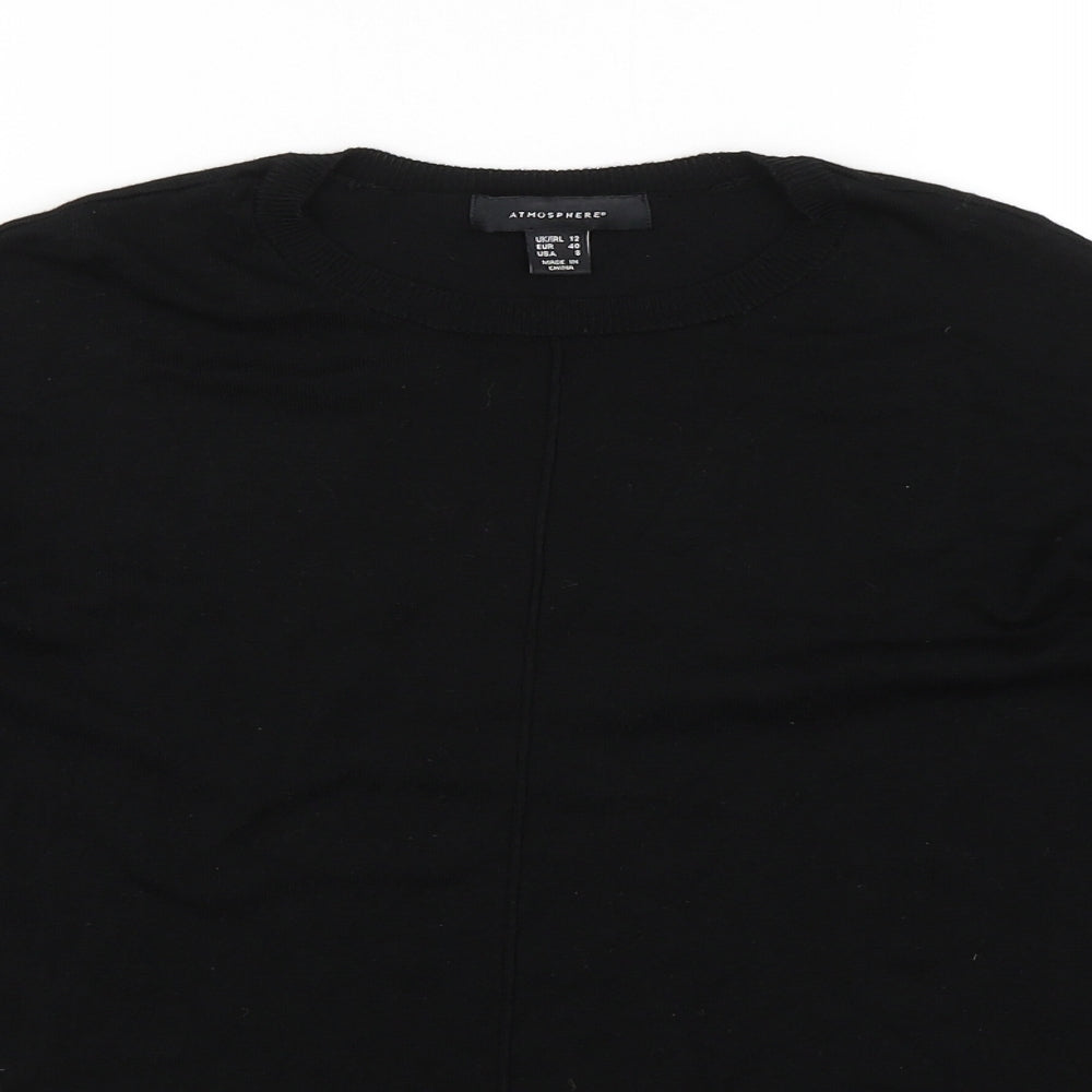 Atmosphere Womens Black  Rayon Pullover Jumper Size 12