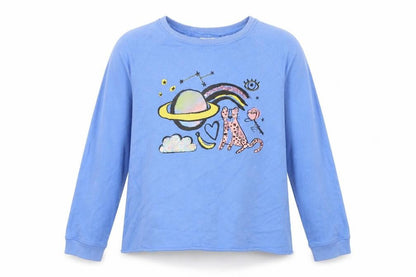 Next Girls Blue   Pullover Jumper Size 12 Years  - Cheetah