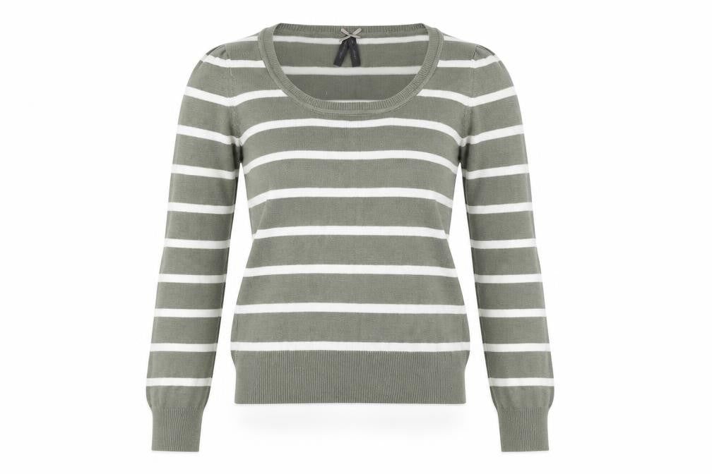 Atmosphere Womens Green Striped  Pullover Jumper Size 8