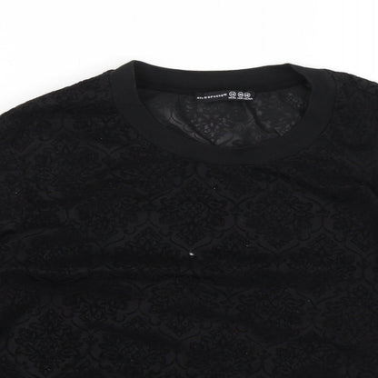 Close-up detail of Atmosphere women’s black jumper, size UK 12