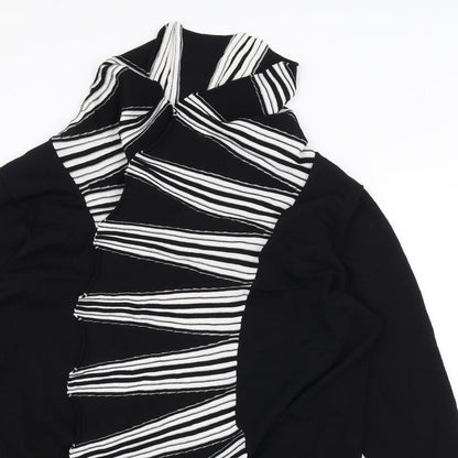 Close-up detail of Oscar B women’s black cardigan jumper, size L